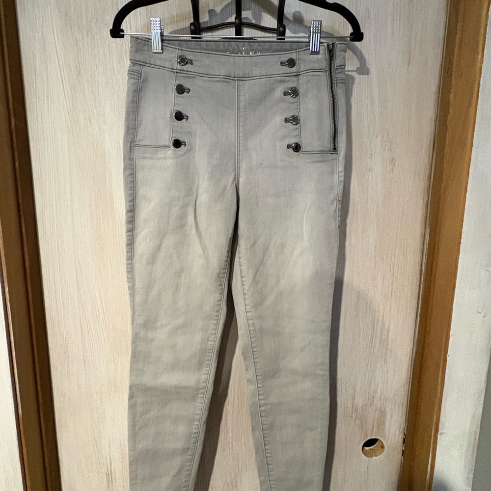 White House Black Market Gray Skinny Jeans